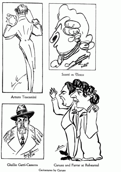 Caricatures by Enrico Caruso